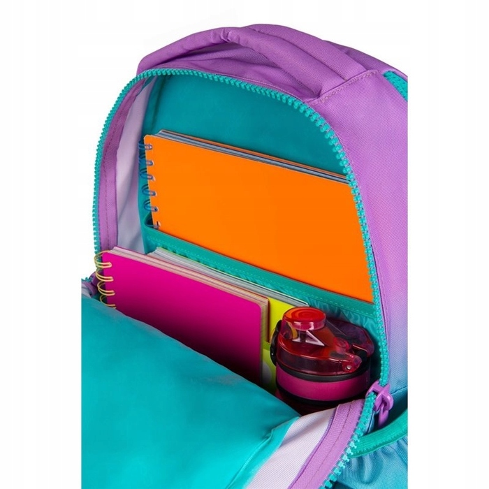 Багатофункціональний шкільний рюкзак CoolPack, фіолетово-зелений, 21 л