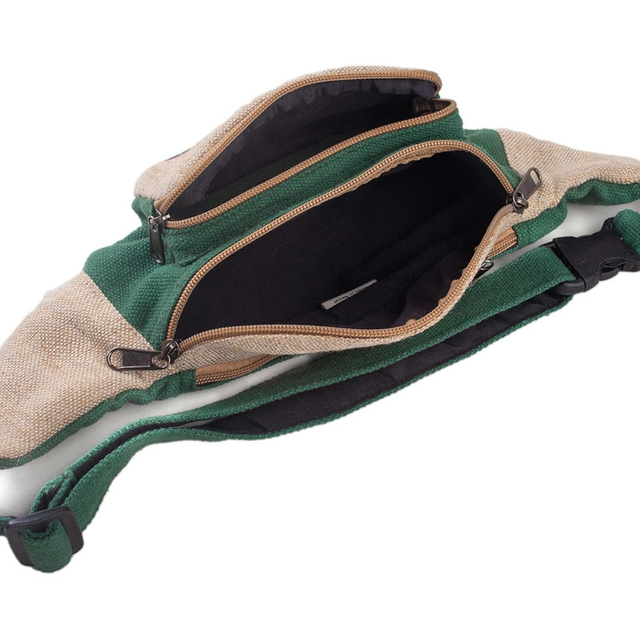 Гірчатка Freakmandu з льону – поясна/перекидна сумка, бохо-хіппі стиль, ручної роботи, для чоловіків та жінок, універсальний розмір (з грибами)