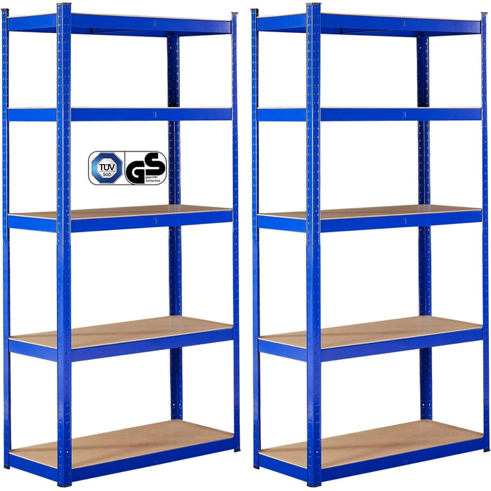 Arebos Heavy-Duty 2-Tier Shelf - 180x90x40cm - 875kg Capacity