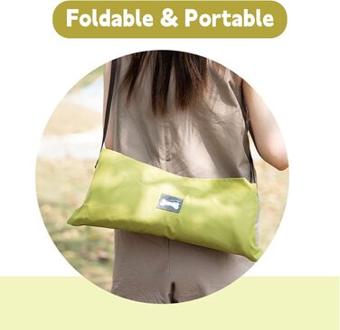 Зручна собача лежанка-підстилка: водонепроникна, для подорожей, з оксфордської тканини, зелена