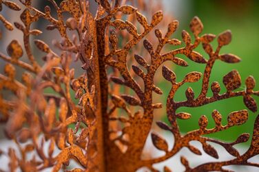 Bornhöft Metal Rust Garden Decor, Patina Rust, Rusty Garden, Rust Decor, Tree, Tree of Life, Garden Decor, Patina Rust, Table Decor, Metal Rust Look (Tree Large)