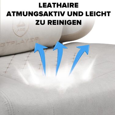 Ігровий крісло GTPLAYER Ergonomiczne з підлокітниками, підставкою для ніг та м'якою оббивкою (Бежево-коричневий)