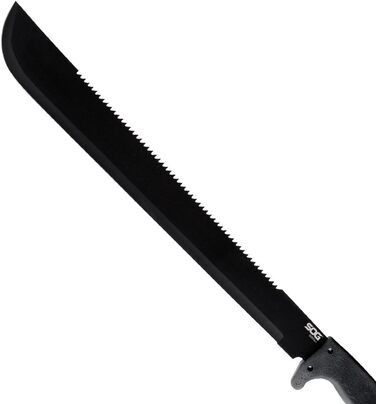 SOGFari 18 in. Machete, Black Kraton Handle, Black Blade