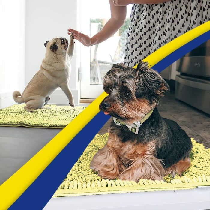 Гігроскопічний килимок Muddy Mat® з мікрофібри для дому та тварин, протиковзний та придатний для прання, жовтий, 76,2 x 48,3 см