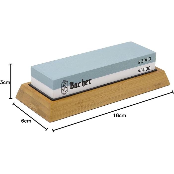 Набір точильних каменів Bacher Premium Schleifstein 400/1000/3000/8000. Точильний камінь, шліфувальний камінь, збірник інструкцій