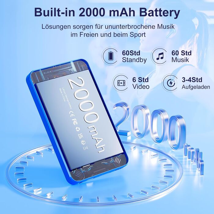 MP3 плеєр 16GB з Bluetooth та Wi-Fi, Android MP4 плеєр 4