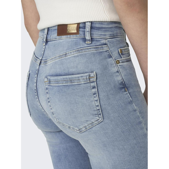 Жіночі скінні джинси ONLY Blush середньої посадки, світло-блакитний денім, розмір L/32L