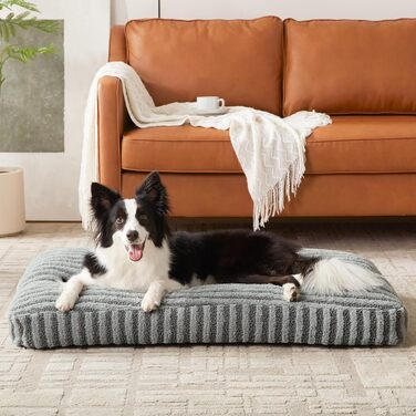 Крісло-ліжко для собак середніх порід, м'яке, знімне, нековзне, 74x53x8 см (L 58 x B 46 x H 8 см, сірий)