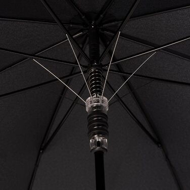 Knirps T.760 Stick Automatic Umbrella with Curved Handle – Windproof Travel Stick Umbrella with Automatic Open Button – Umbrella for Adults – 105 cm Diameter Stick Umbrella Black