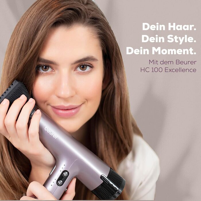 Фен Beurer HC 100 Excellence: потужний цифровий мотор, швидке сушіння, іонізація, дифузор, тиха робота