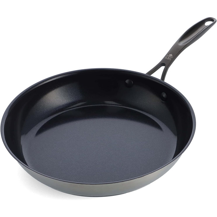 Набір посуду BK Ceramic Black з нержавіючої сталі, 7 предметів: сковорода (28 см), каструлі, сотейники. Покриття з кераміки без PFAS, індукція, безпечний для миття в посудомийній машині та духовці.