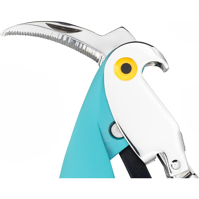 Відкривачка для вина Alessi 'Parrot' з алюмінію та PC, блакитна, 30 x 8 x 12 см