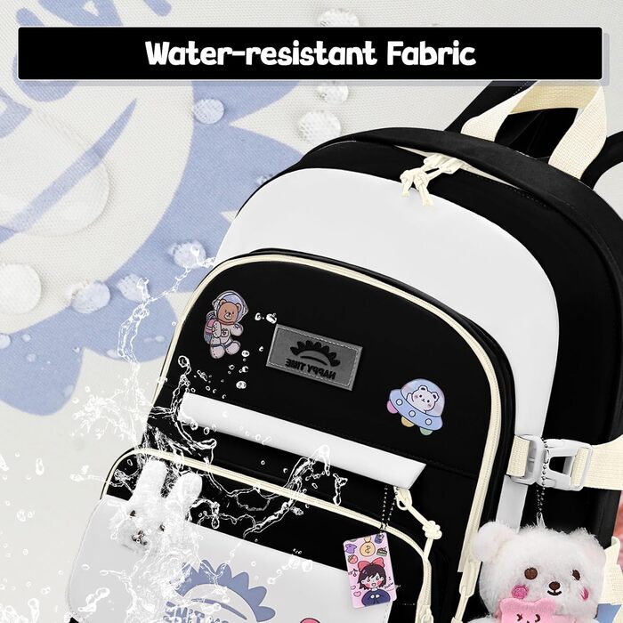 Дитячий рюкзак для школи Tanou, 20 л, для дівчаток 3-7 класів, легкий, водонепроникний, блакитний