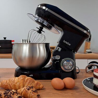 Професійна кухонна машина для тіста та приготування їжі 1800W MAX з орбітальним рухом, міткою, гаками та лопатками, 5-літрова чаша, 6 швидкостей + імпульсний режим, LED-сенсорний дисплей, KM1164