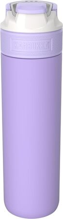 Kambukka Stainless Steel Water Bottle - Insulated Thermos with Snapclean Lid - Dishwasher Safe, Easy Grip (600ml, Digital Lavender)
