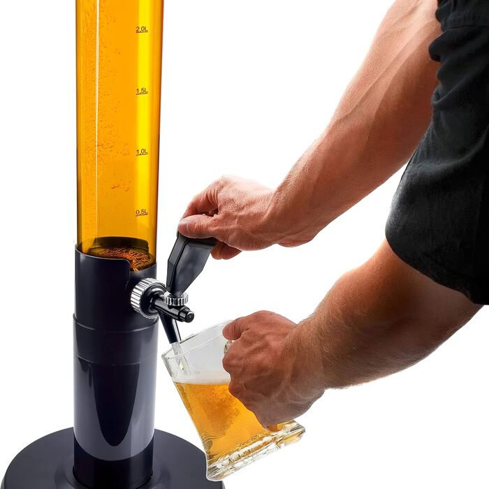 GOODS+GADGETS XXL Drinks Column Beer Column Beer Tower Party Beer Dispensing Column with Tap (5 Liter)
