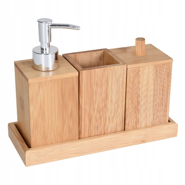 Набір аксесуарів для ванної кімнати Bisk Laos, бамбук, 4 предмети