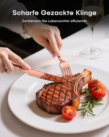 Набір столових приборів Honkku на 6 осіб, чорний, з нержавіючої сталі, з об'ємними ручками, 30 предметів