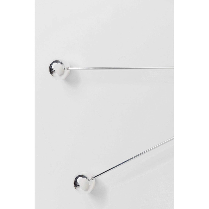 Kare Design Wall Clock Like Umbrella, 100cm Diameter, Clock, Modern, Minimalist, Aluminum Frame, Round, Battery not included (Silver)