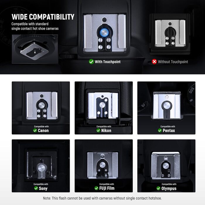 Спалах для камери NEEWER Z160: сумісний зі Canon, Nikon, Panasonic, Olympus, Pentax та іншими DSLR/цифровими камерами