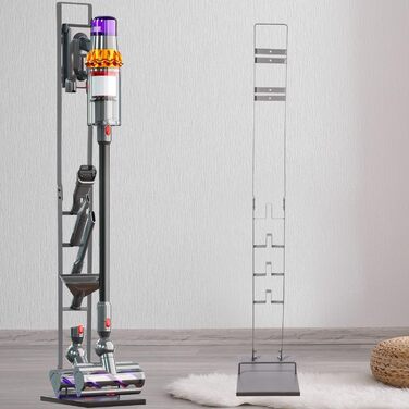 Стійка для пилососа Dyson V15, V11, V10, V8, V7, V6. Аксесуар для пилососа, металева підставка сірого кольору. Сумісна з DC30, DC31, DC34, DC35, DC58, DC59, DC62, DC74