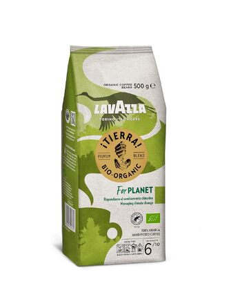 Кава в зернах Lavazza Tierra Bio Arabica, органічна, для еспресомашин, м'який фруктовий смак, інтенсивність 6/10, 1 кг