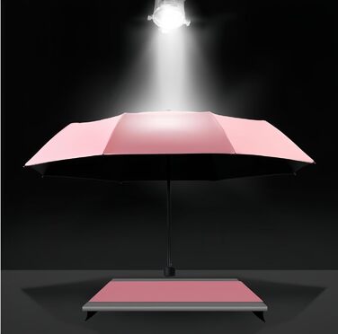 Зонт компактний, складаний, з UV-захистом, від Voy Lady – Рожевий, з квітковим малюнком (квіти сакури), діаметр у розкладеному стані 96 см