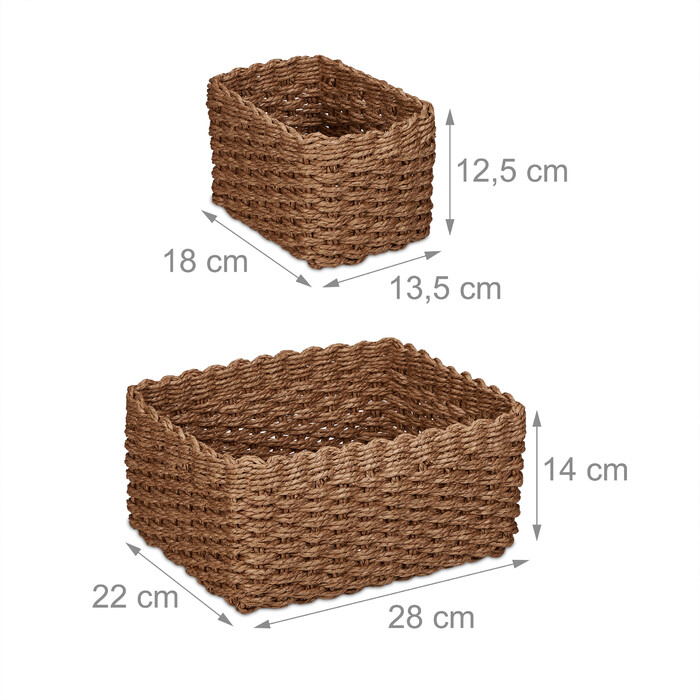Relaxdays Woven Storage Baskets - 3 Piece Set