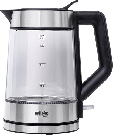 Скляний чайник SILVA SCHNEIDER KL-G 2007, 1.7 л, 2200 Вт, з кришкою Easy-Fill