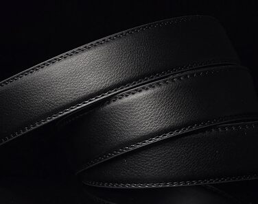 Чоловічий шкіряний ремінь на пряжці-защіпці (растубачка) 35 мм, чорний