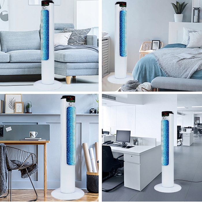 Колонний вентилятор Carruzzo Exclusive Line Cold Wind Tower Fan 3в1, білий