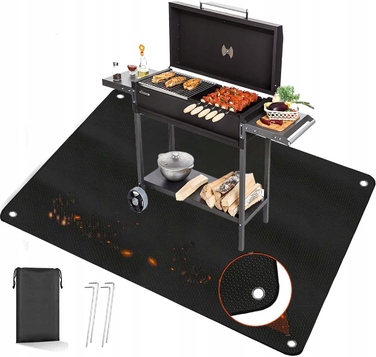 Вогнетривка захисна підкладка під гриль та BBQ, 150x120 см