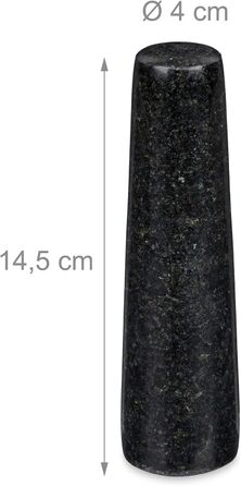 Морська гармата Relaxdays з пестиком, сірого кольору, 14 см, 400 мл - для спецій та трав