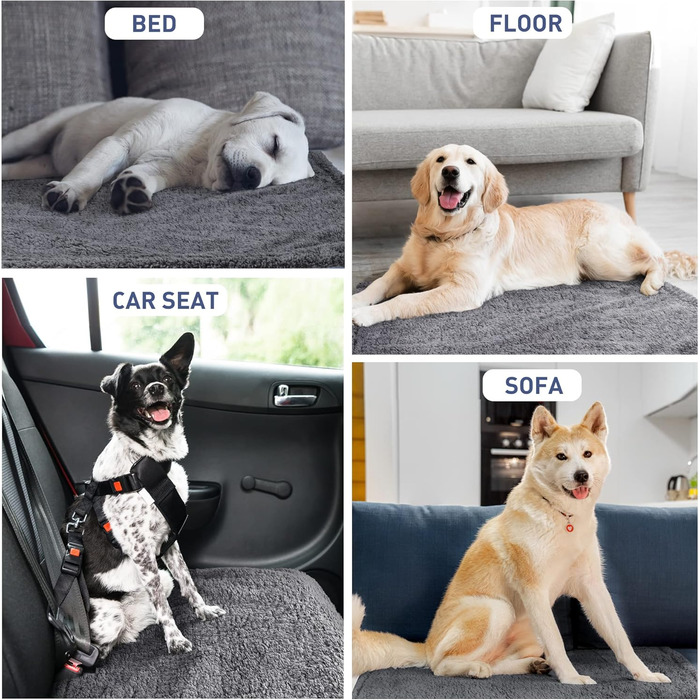 Водонепроникний плед для собак і котів, миючий, захисний, плюшевий, для великих собак, 150 x 120 см (XS 75 x 60 см, верблюжий/тауп)