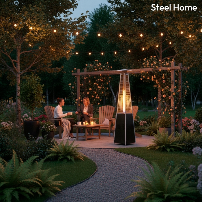 Обігрівач-парасоль Steelfence, 227 см, 13 кВт