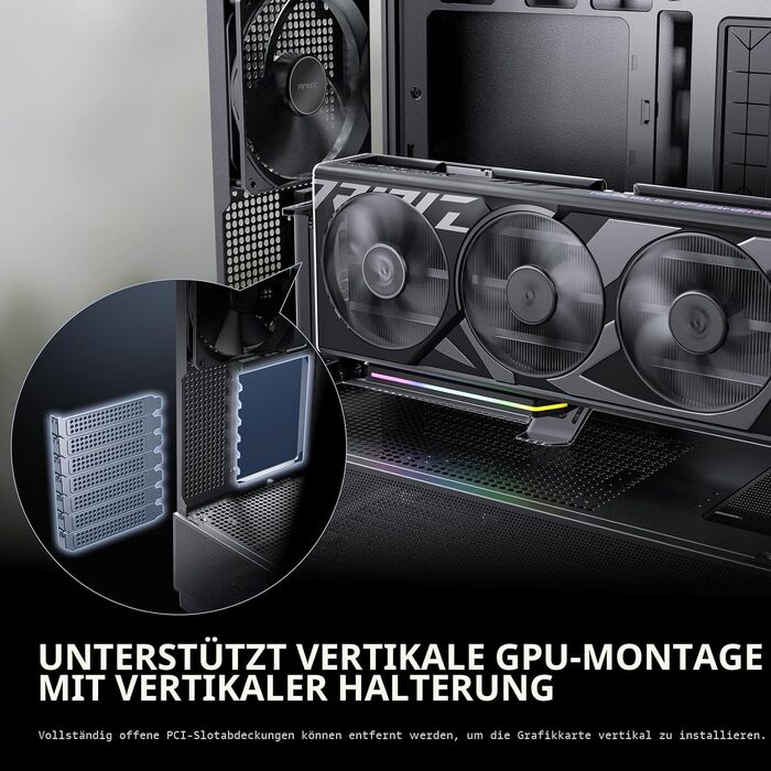 Корпус для ПК Antec Flux Midi Tower, чорний матовий, Gaming Case