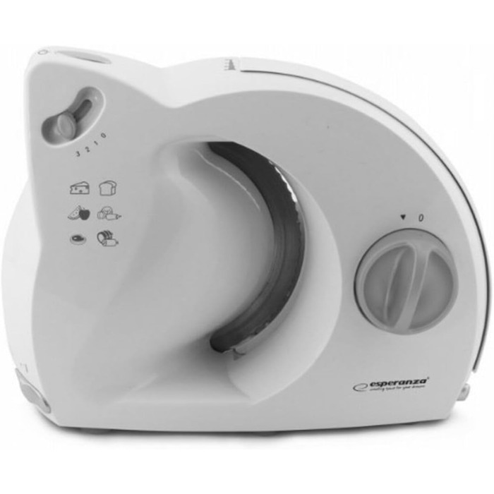 Esperanza EKM017W Electric Food Slicer - Stainless Steel & White Plastic - 150W