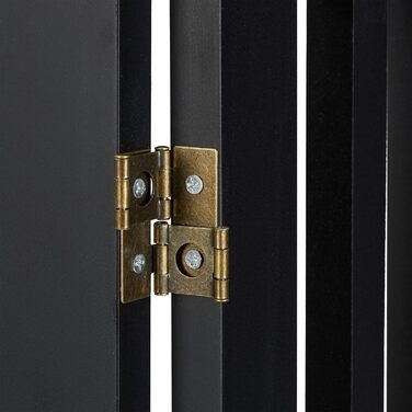 Захисний забірчик для собак Relaxdays, самостійний, 60 x 204 см, чорний, MDF, розкладний