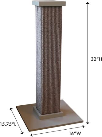 SmartCat Pioneer Pet Ultimate Cat Scratching Post, Grey, 32 Inch (Pack of 1)