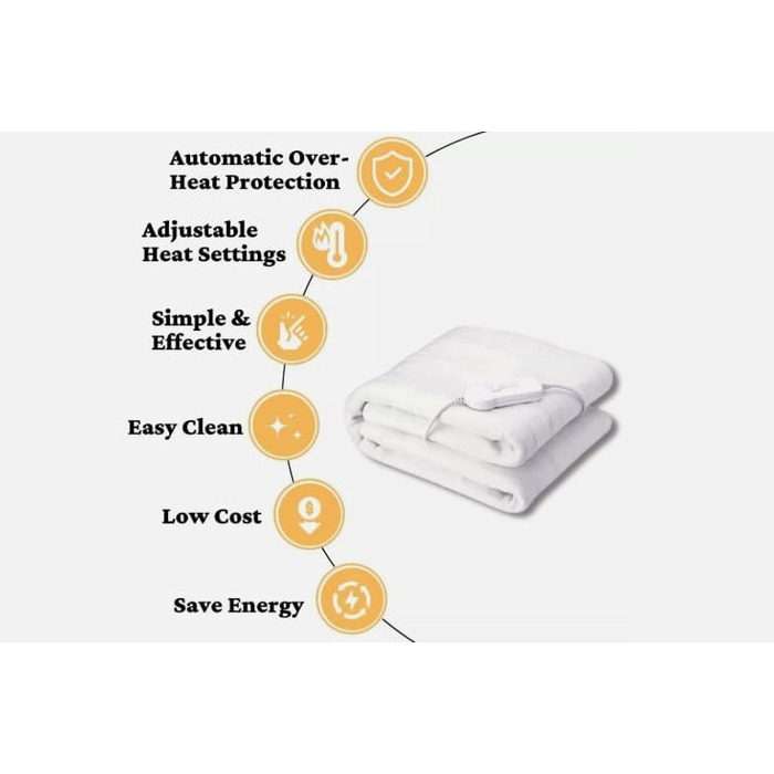 Електрична ковдра Marco Paul з підігрівом, велика флісова ковдра, терапія теплом, для зняття болю в спині, для дивана (сірий фліс)