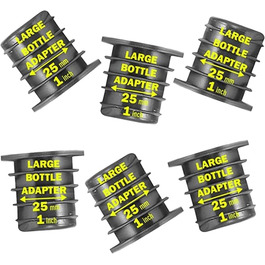 Виливники для спиртних напоїв та оливкової олії: набір з 2 шт. з адаптерами (6 шт.) | Нержавіюча сталь, чорний колір, для посудомийної машини