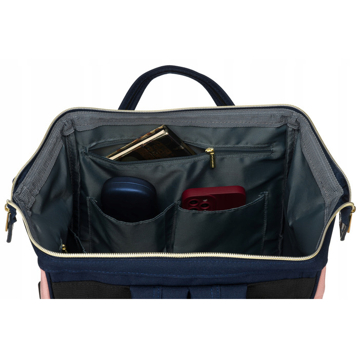 Міський рюкзак Peterson PTN ALFA NAVY+PINK, рожевий