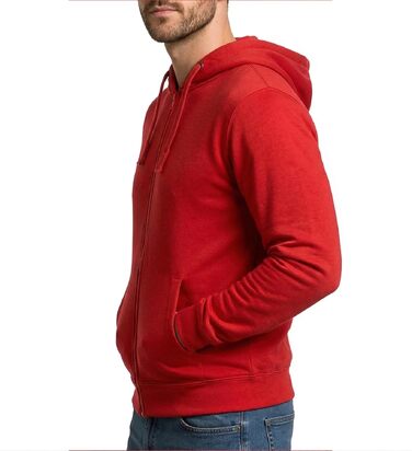 Чоловіча куртка-худі ROCK-IT Apparel на блискавці з капюшоном та бічними кишенями, Regular Fit, червона (S)