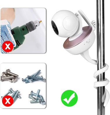 Кріплення для дитячого відеомонітора Robert Babyphone, настінне, універсальне, для більшості відеомоніторів та телефонів (білий)