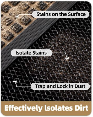 Килимок для дому та вулиці COLOR&GEOMETRY 43x76 см, сірий, антиковзаючий, легко миється