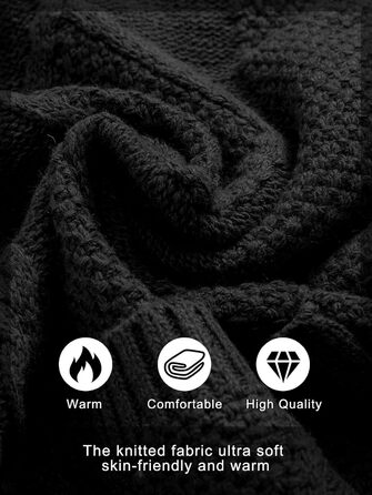 Чоловіча в'язана жилетка Comdecevis з коміром-шарфом, рельєфним в'язанням, на кнопках, з довгими рукавами, кишенями, темно-синього кольору (3XL)