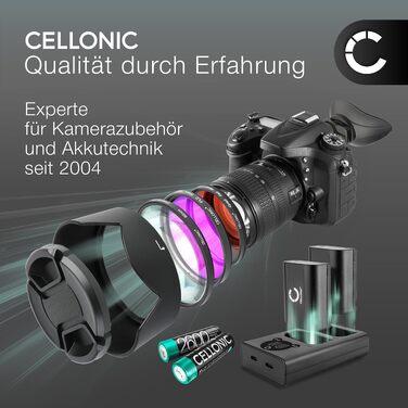 Комплект акумуляторів CELLONIC для Nikon EN-EL3 (2 шт, 1600mAh) для камер D700, D90, D300, D200, D80