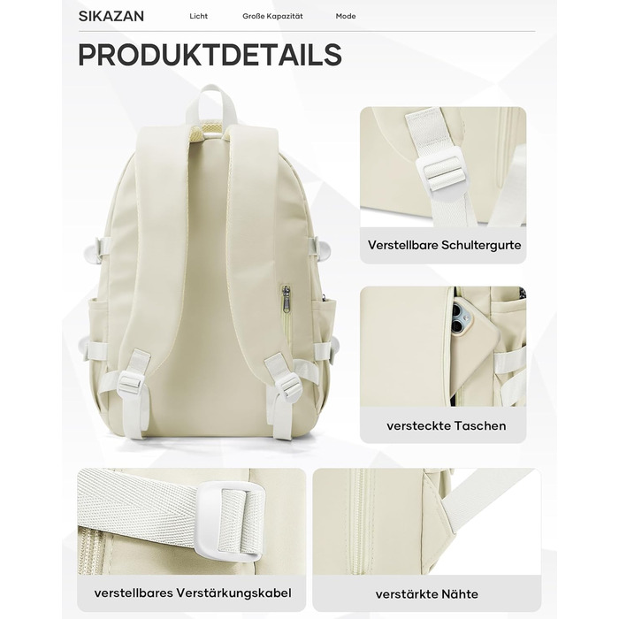 Шкільний рюкзак для підлітків: чорний, для дівчаток та хлопців. Шкільна сумка, casual рюкзак, 44x31x15 см