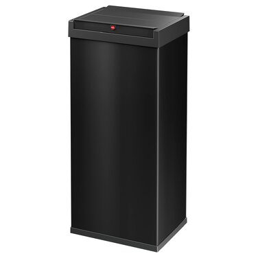 Сміттєвий відер Hailo Big-Box Swing XL на 52 л для кухні, прямокутний, зі сталевим корпусом та самозакривною кришкою-гойдалкою, чорний, Made in Germany