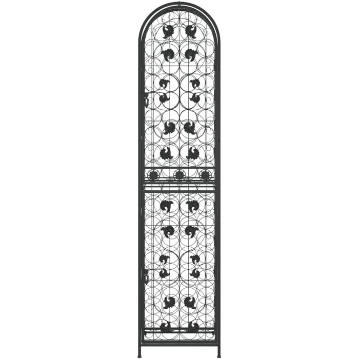 vidaXL Wine Rack 35 Bottles Metal Bottle Rack Bottle Stand Wine Cabinet (45 x 36 x 200 cm)